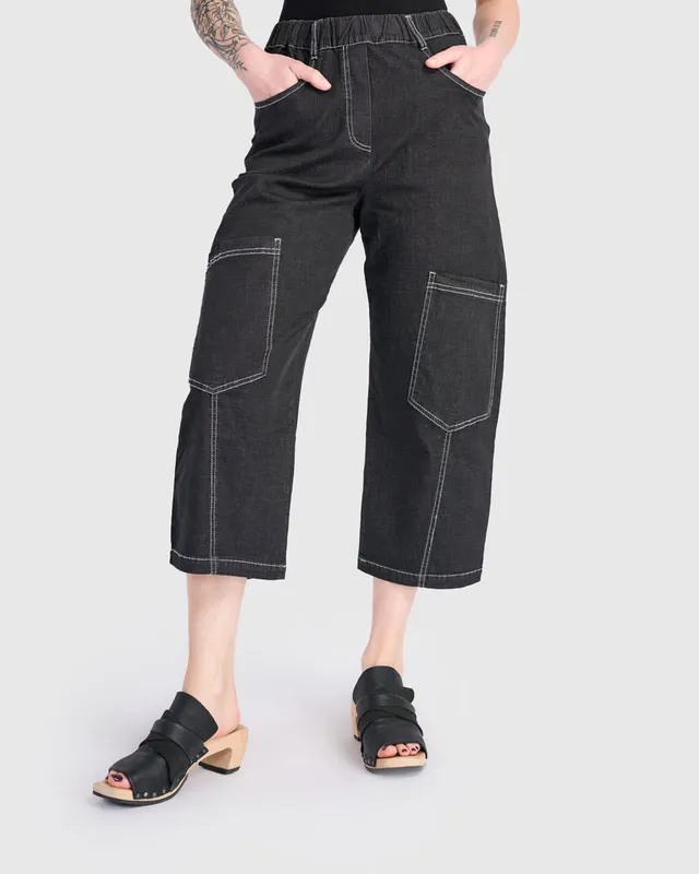 alembika-denim-palma-capri-pants-schwarz-high-waist-jeans-capri image 1