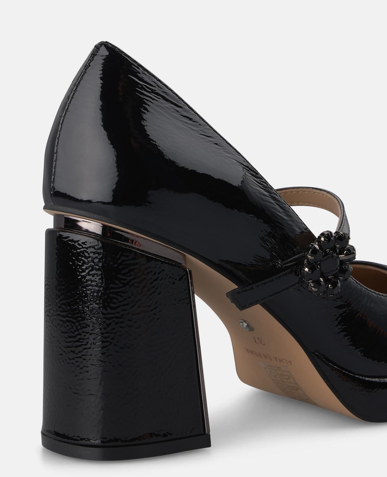 alma-en-pena-patent-leather-heeled-shoes-with-platform-lack-pumps-schwarz-mit-pl image 4