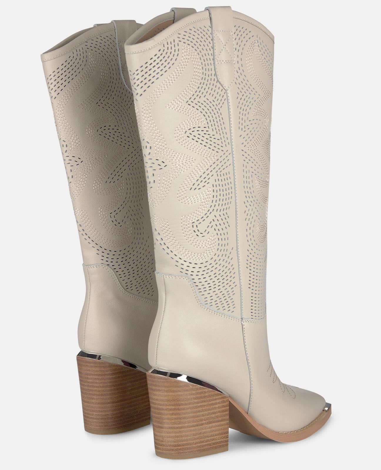 alma-en-pena-high-cowboy-boot-nappa-creme-8-cm-absatz-38-cm-schaft image 3