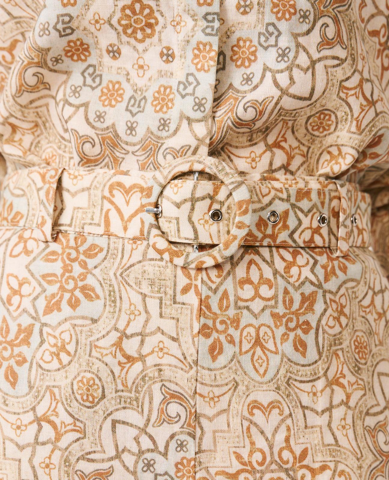 alma-en-pena-braune-mosaik-print-marlenehose-mit-weitem-bein image 5