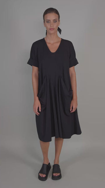 alembika-urban-breeze-kleid-schwarz-a-linie-baumwollkleid image 4