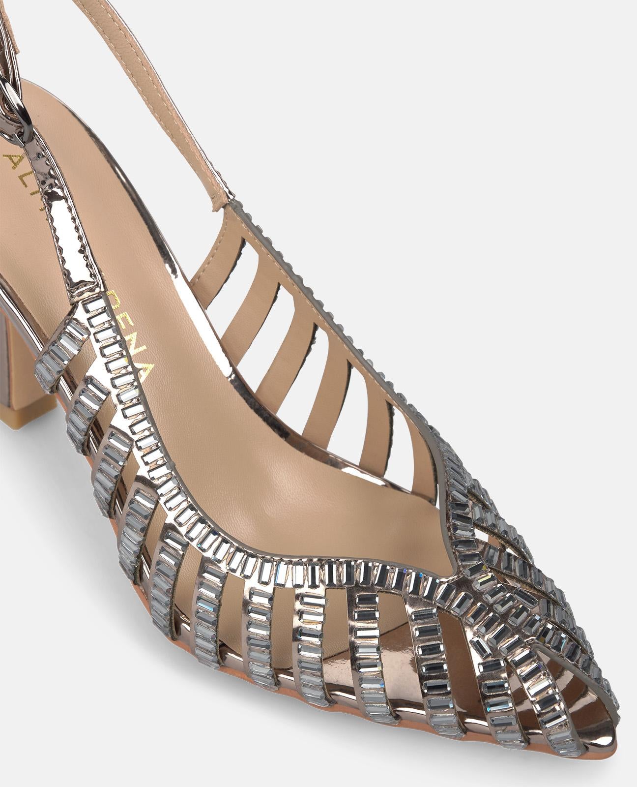 alma-en-pena-metallic-mesh-pumps-silber-8-cm-spitz image 4