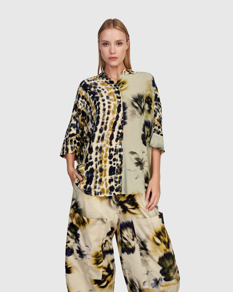 alembika-coquina-camp-shirt-beige-mix-bluse image 1
