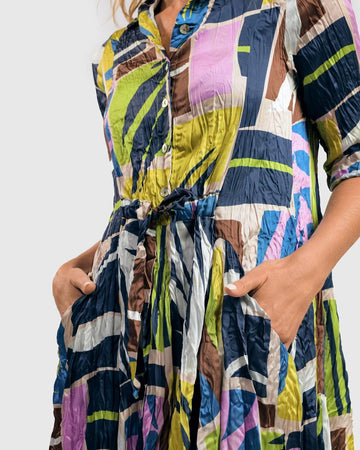 alembika-stefanie-crinkle-midi-kleid-abstract image 5