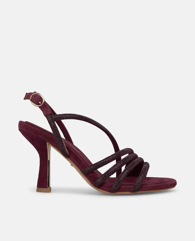 alma-en-pena-heeled-sandals-sandalette-bordeaux-8-cm-mit-schnalle image 1