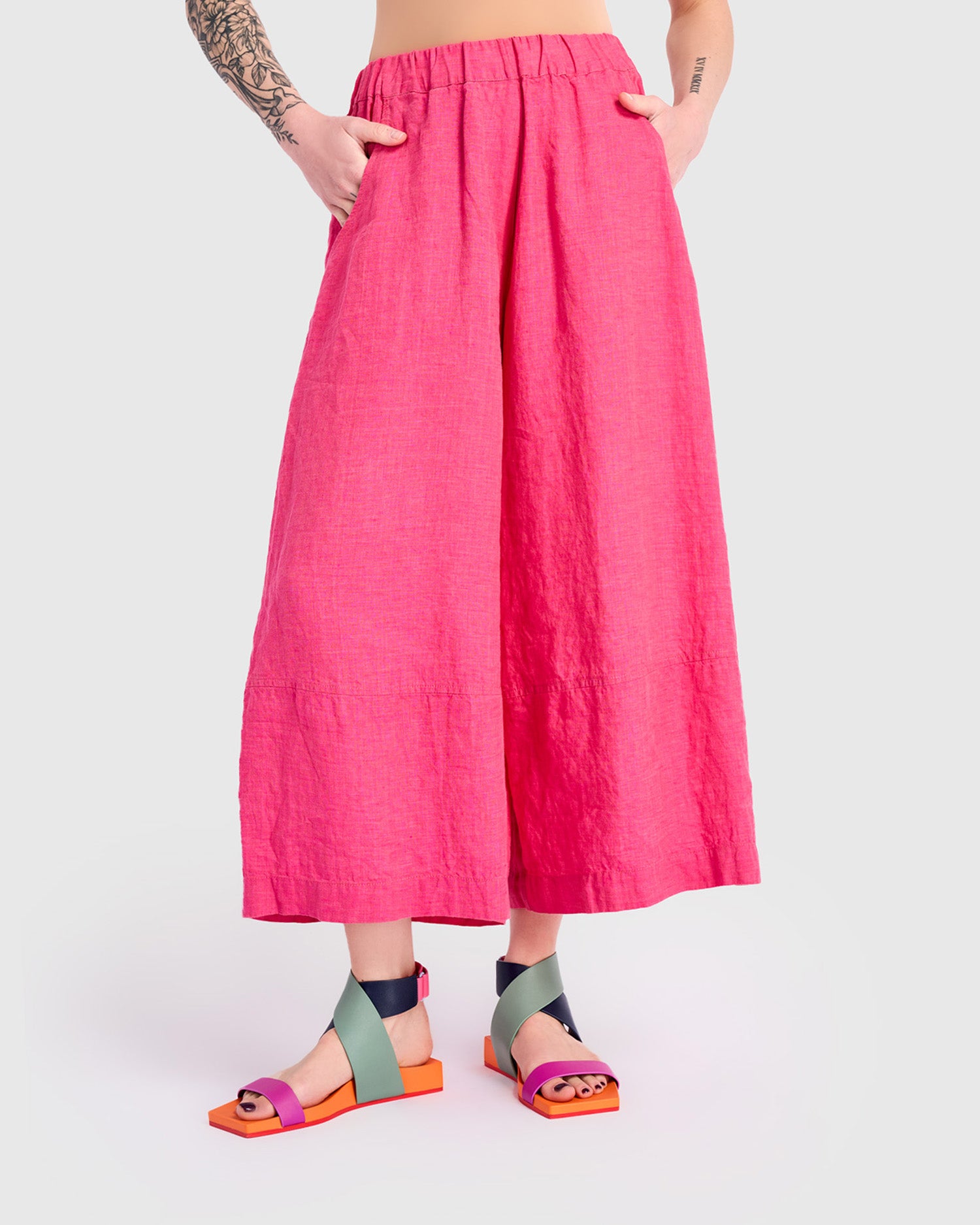 alembika-leinen-palazzo-hose-flamingo image 1