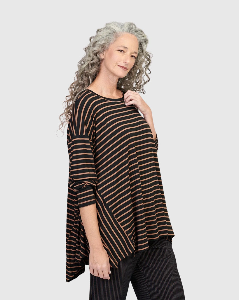 alembika-kaya-oversized-trapeze-top-stripes image 1