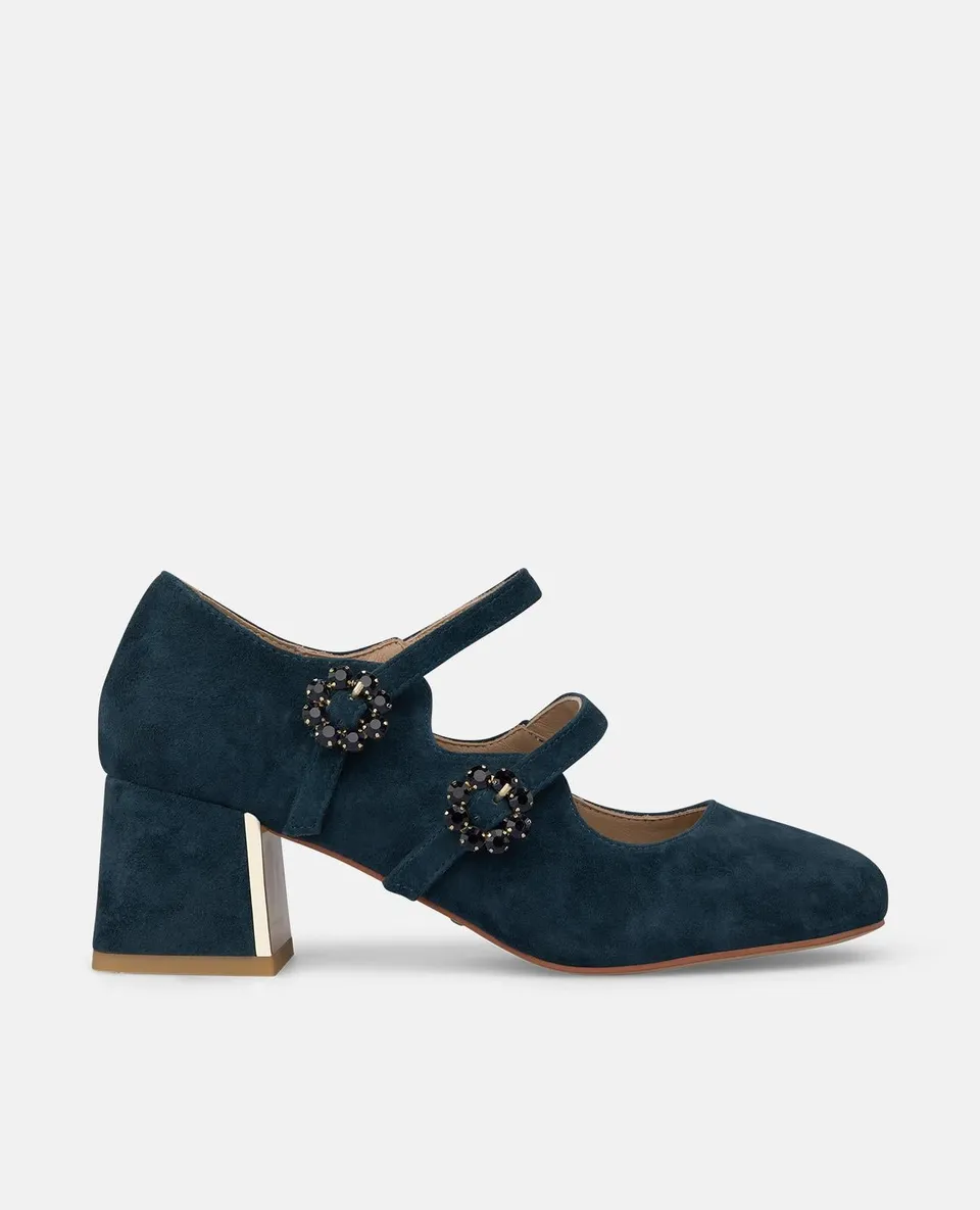 alma-en-pena-suede-shoe-with-a-buckle-wildleder-pumps-hellblau-mit-schnalle image 1