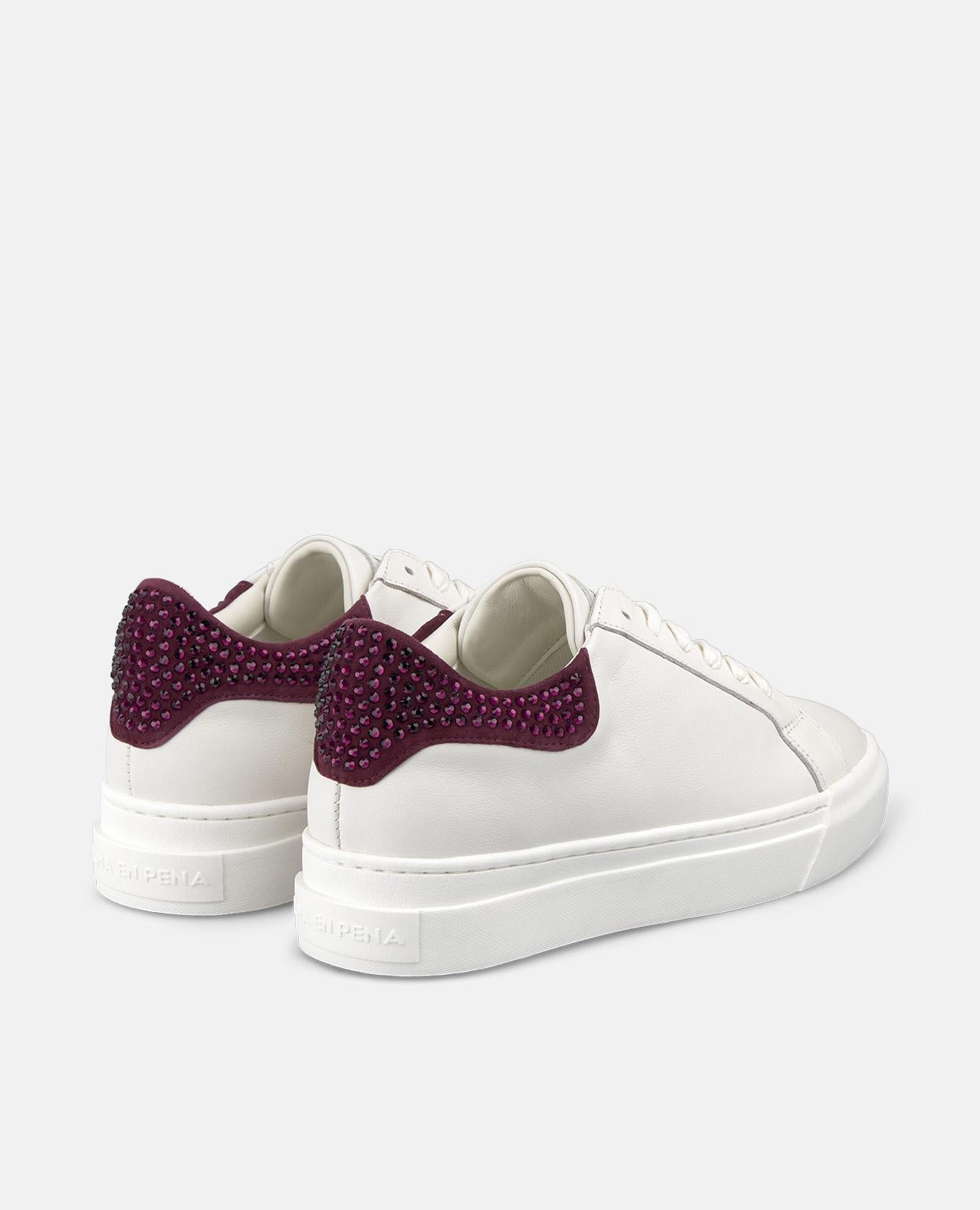alma-en-pena-rhinestone-sneaker-mit-strass-bordeaux image 3