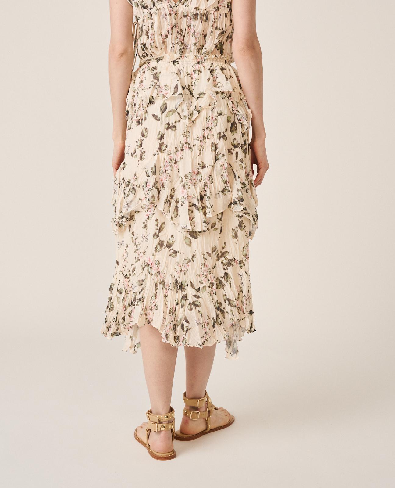 alma-en-pena-flowy-midi-rock-gr-n-blumen-elastikbund image 6