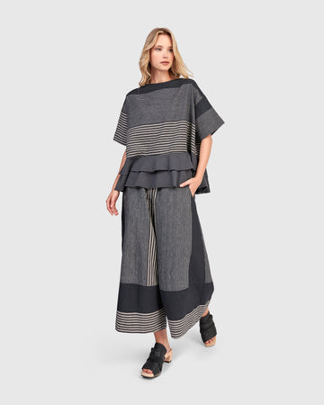 alembika-urban-sandbar-ruffle-top-slate-stripes image 3