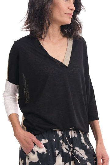 alembika-colorblock-top-black-multi-damen-top image 2