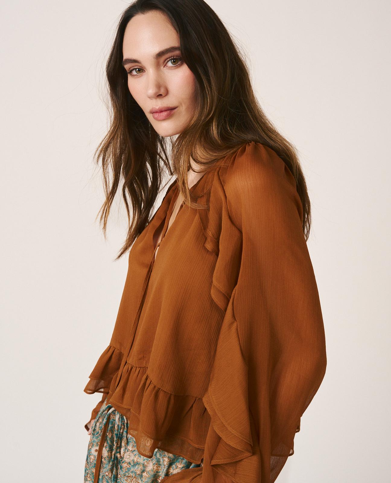 alma-en-pena-ruffle-sleeve-chiffonbluse-mit-r-schen image 5