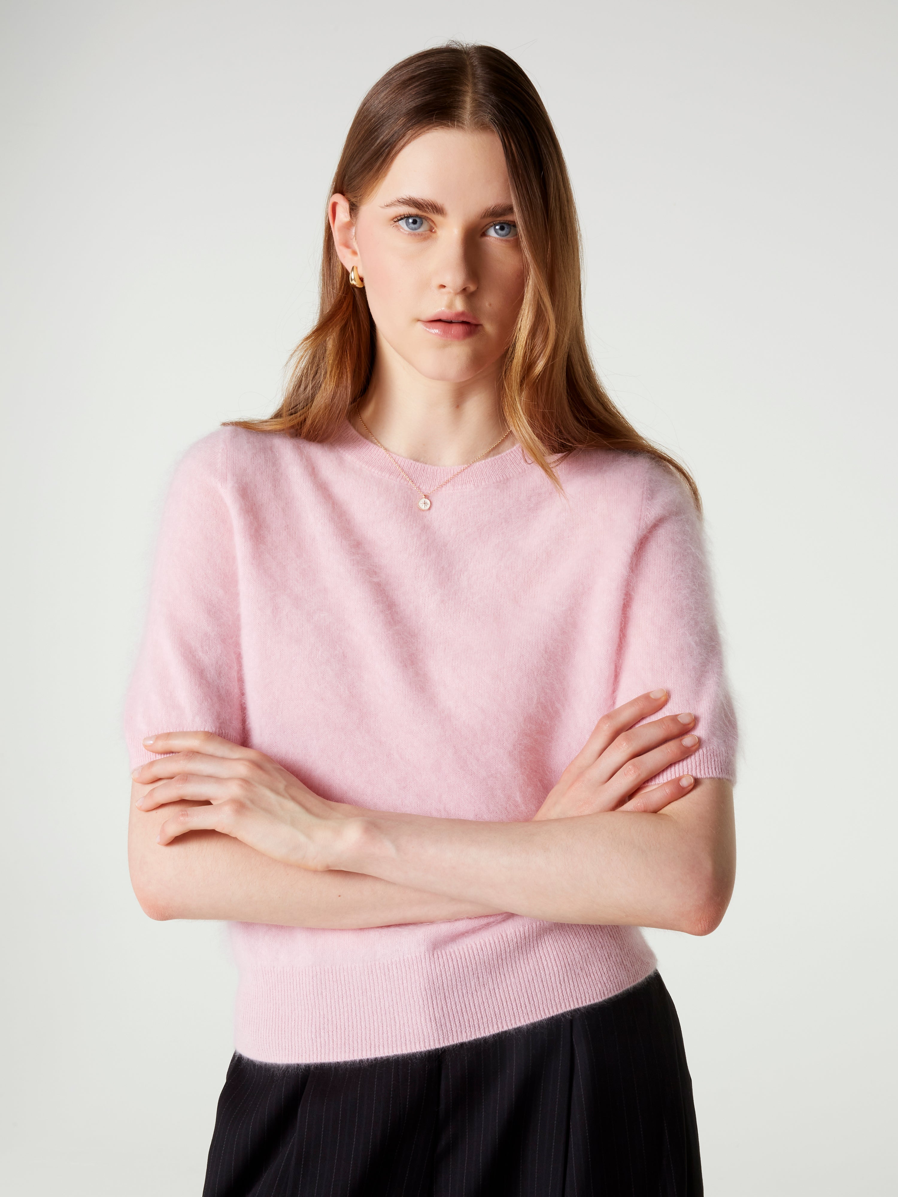 absolut-amaya-kurzarm-pullover-damen-aus-geb-rstetem-kaschmir-hellrosa image 6