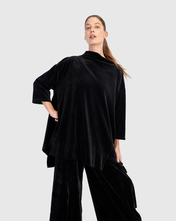 alembika-everyday-velvet-trapeze-top-black-samt-tunika image 3