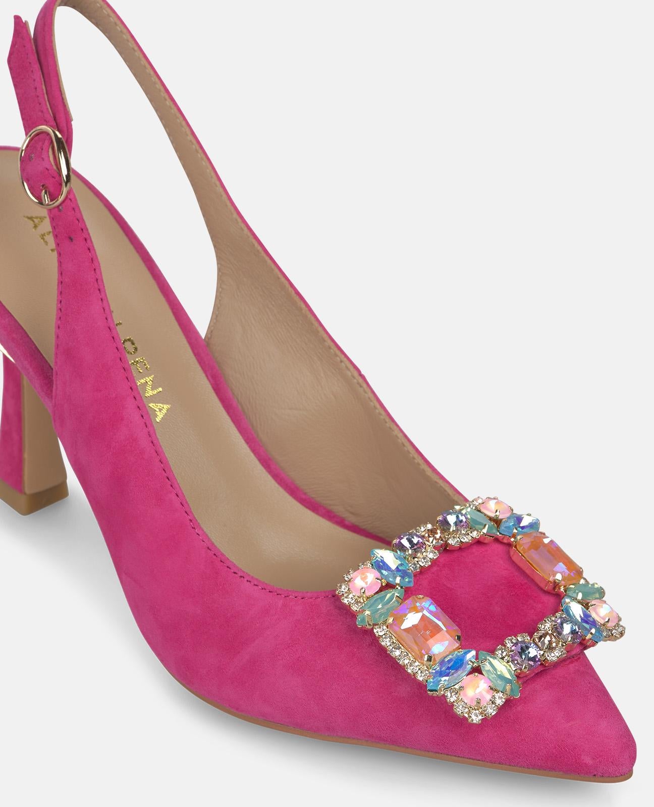 alma-en-pena-slingpumps-mit-schmucksteinschnalle-fuchsia-9-cm image 4