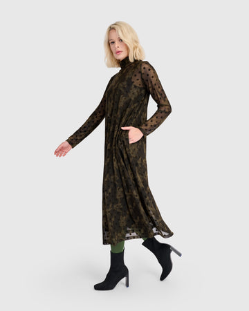 alembika-bosquet-a-line-dress-antique-samt-punkte-kleid image 2