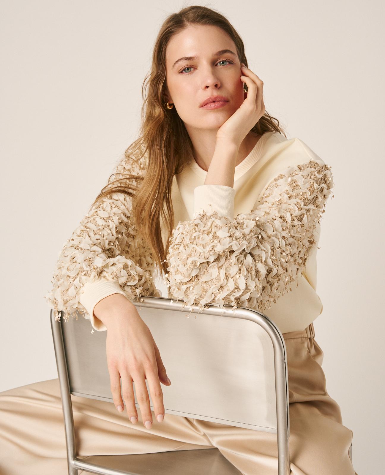 alma-en-pena-puffed-sleeve-sweatshirt-sweatshirt-mit-puff-rmeln-in-wei image 5
