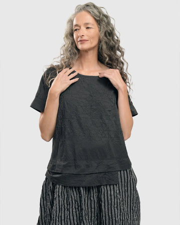 alembika-urban-pinstripe-crinkle-maxi-dress-silber-schwarz image 2