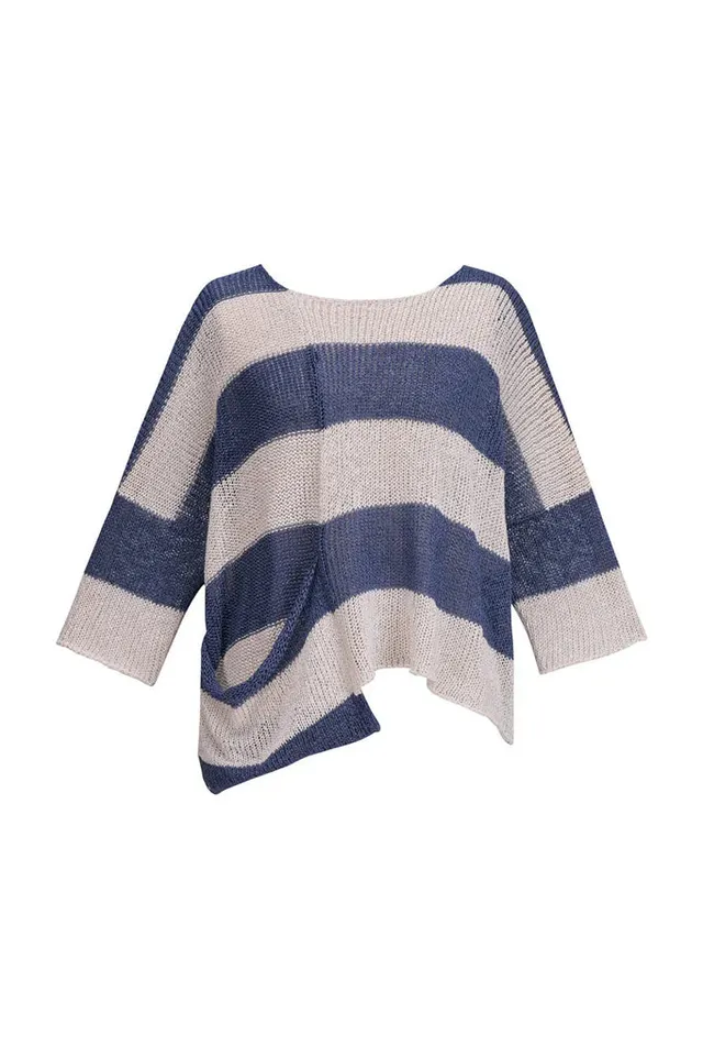 alembika-luxe-pocket-hem-pullover-navy image 1