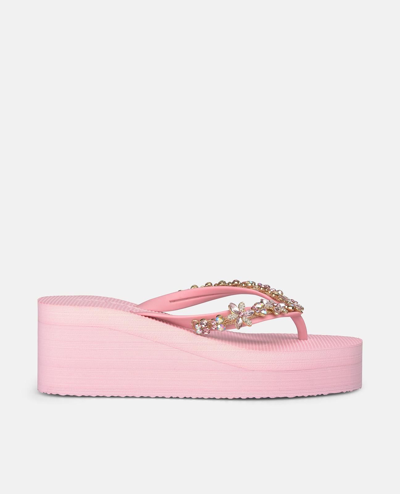alma-en-pena-flower-flip-flop-damen-zehentrenner-rosa-4-5-cm-mit-strass-blume image 5