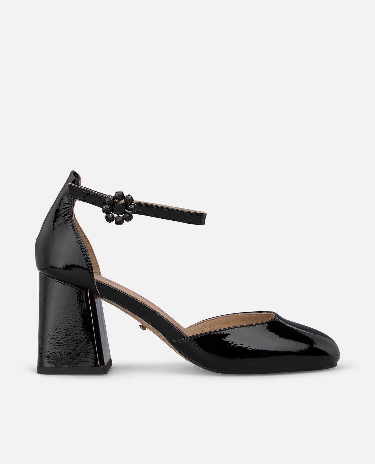 alma-en-pena-lack-pumps-seitlich-offen-7-cm-blockabsatz-schwarz image 1