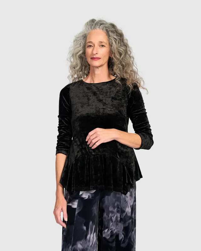 alembika-crushed-velvet-addison-top-schwarz image 1