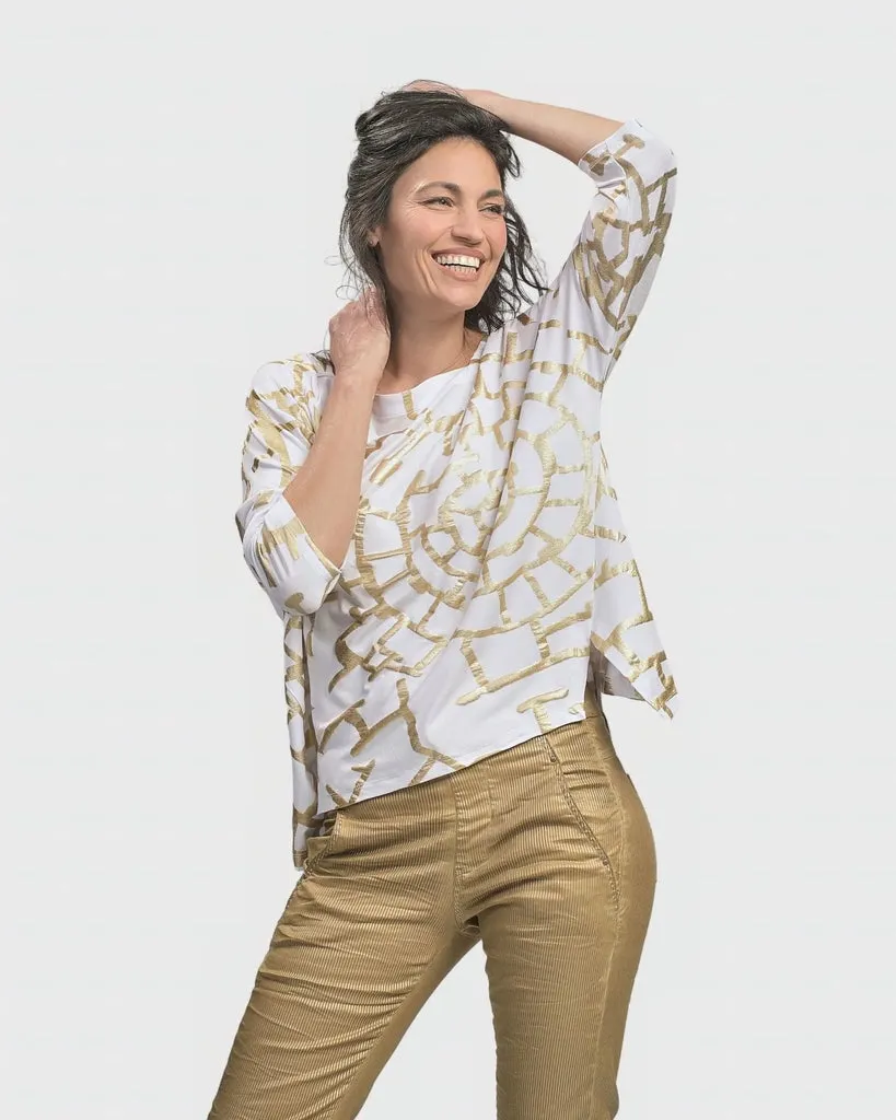 alembika-hypnotic-cutaway-boxy-top-gold image 1