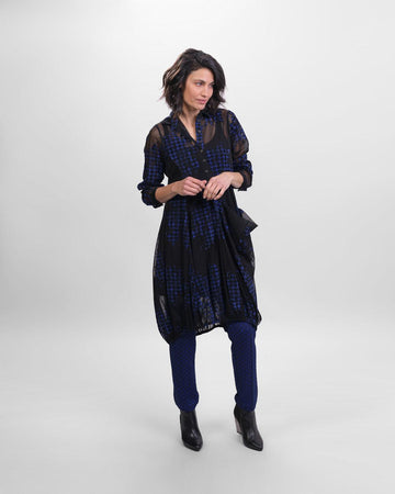 alembika-floral-check-wonderful-dress-blue-damen-mesh-kleid image 7