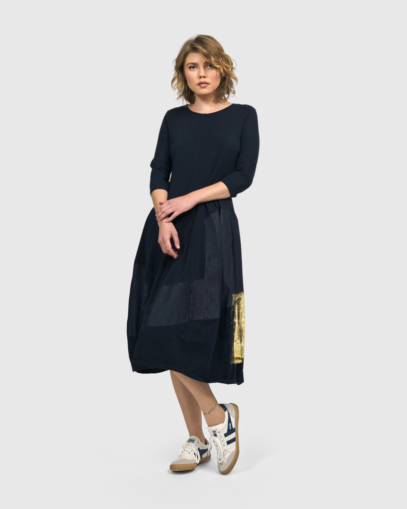 alembika-lexington-crew-cocoon-kleid-navy image 1