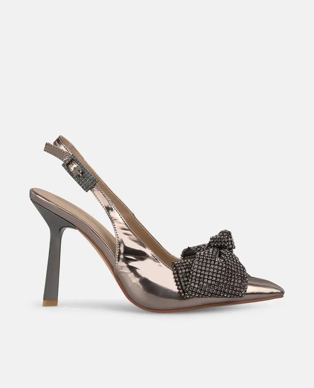 alma-en-pena-rhinestone-bow-heeled-shoe-pumps-silber-10-cm image 1