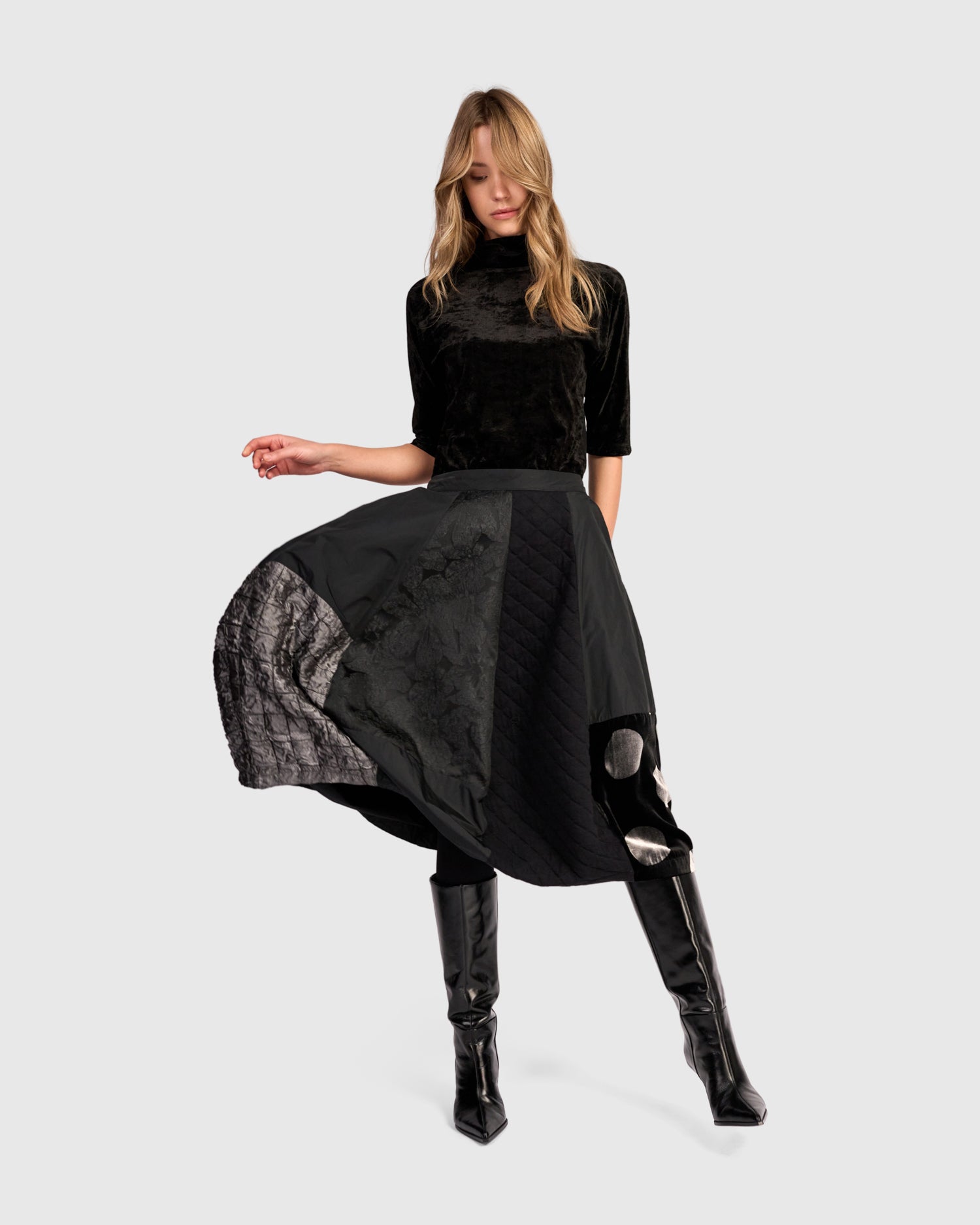 alembika-spark-bubble-skirt-ak734m-damen-rock-silber-mix image 7