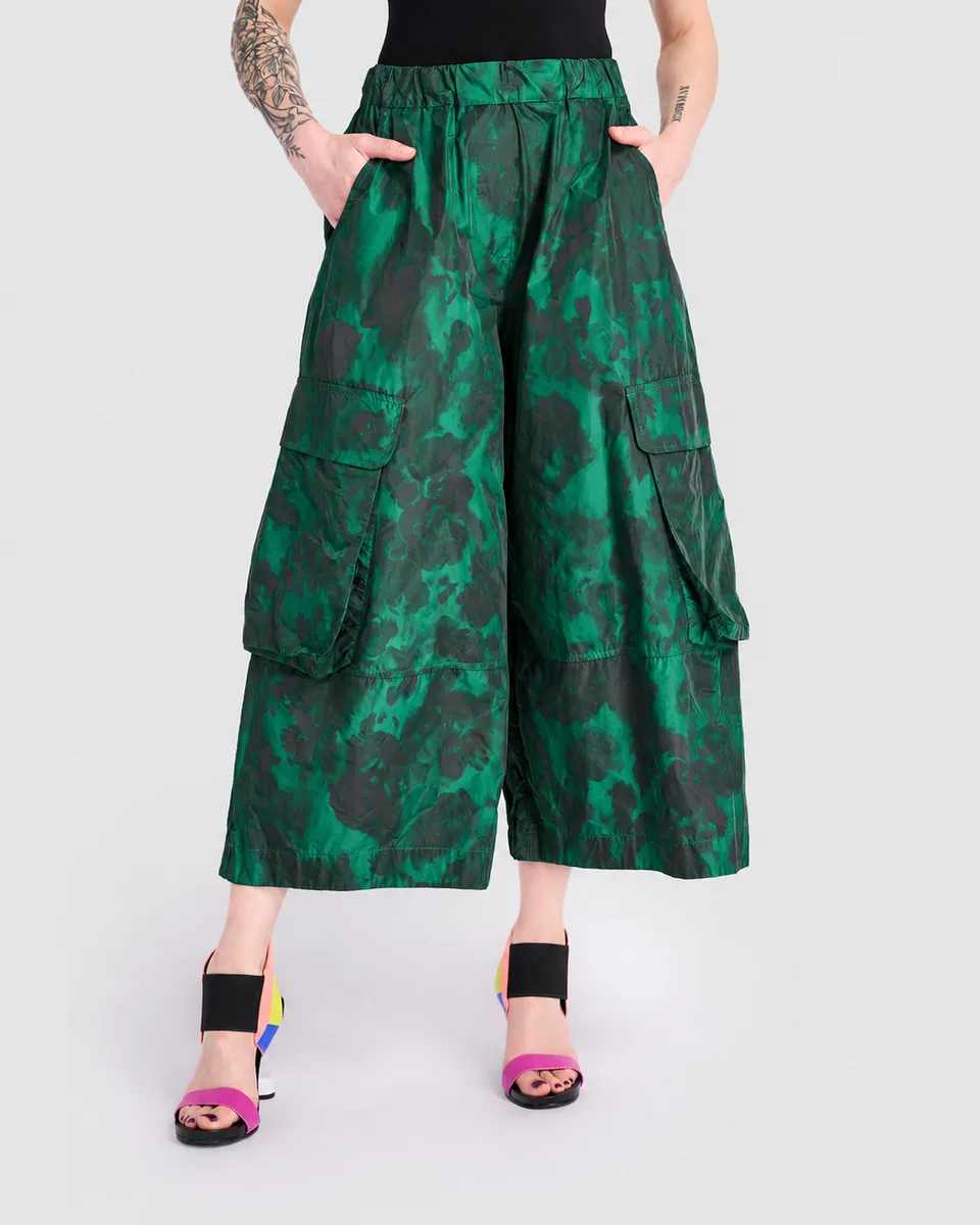 alembika-jacquard-wide-cargo-pants-emerald image 1