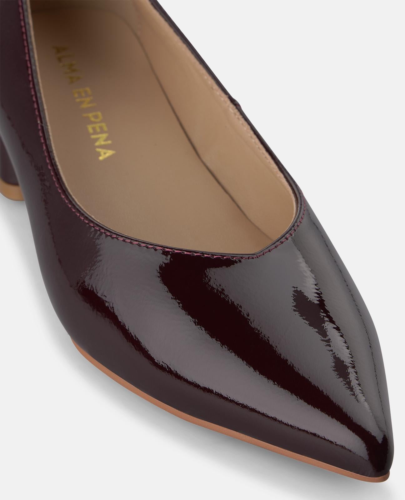 alma-en-pena-leather-pointed-toe-halbschuh-bordeaux-leder image 4