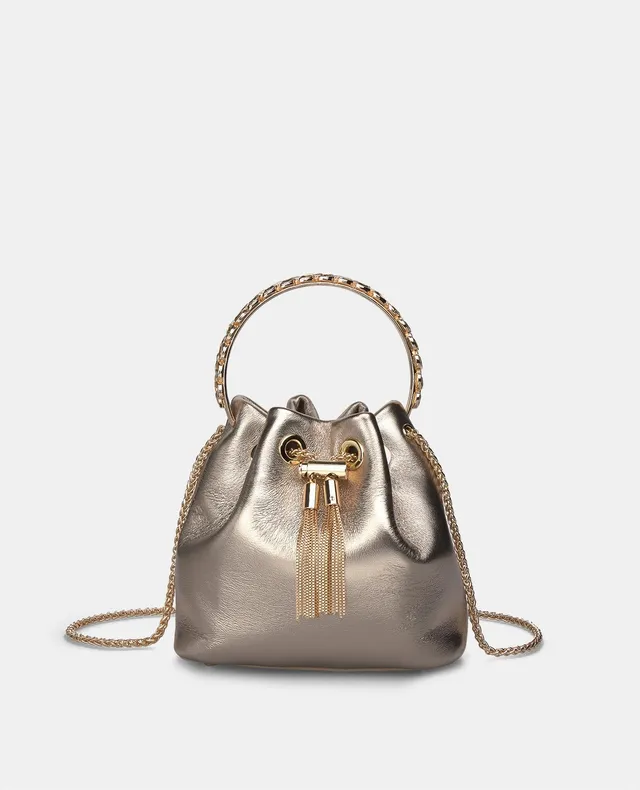 alma-en-pena-handbag-with-rhinestone-handle-bowler-tasche-bronze-party image 1