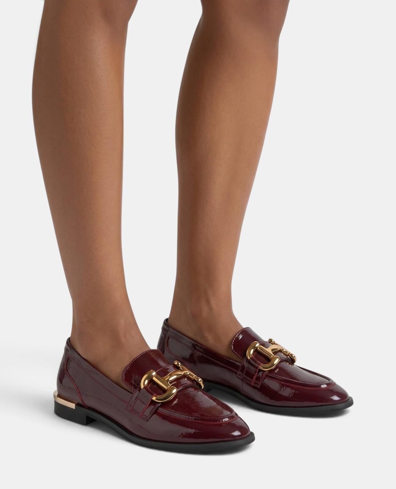 alma-en-pena-patent-leather-loafer-lack-loafer-bordeaux-mit-offenem-zehenbereich image 5