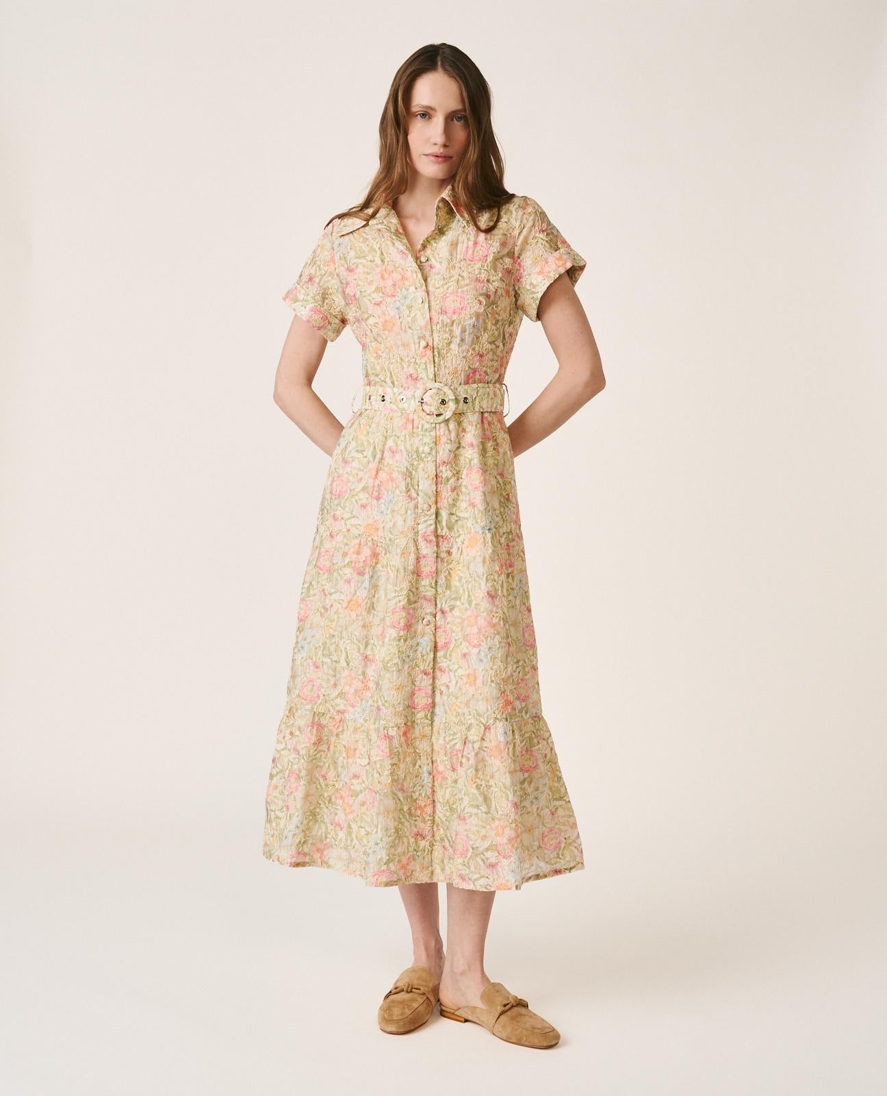 alma-en-pena-waisted-dress-midi-kleid-floral-mit-g-rtel image 1