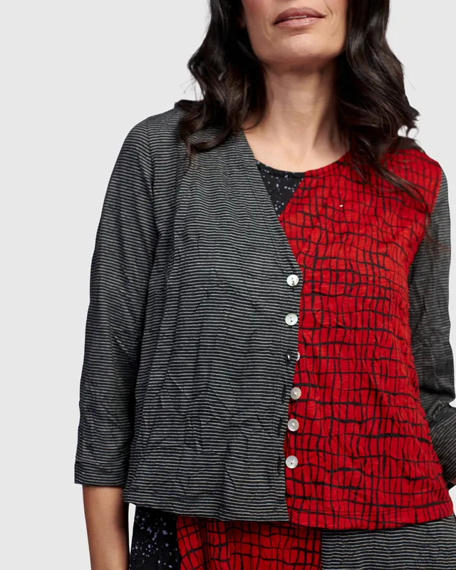 alembika-capricorn-crop-cardigan-rot-kurz image 1