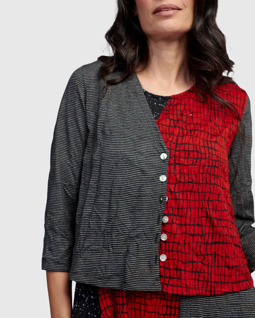 alembika-capricorn-crop-cardigan-rot-kurz image 1