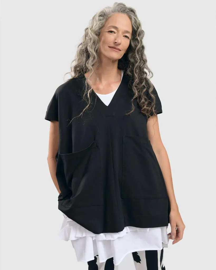 alembika-urban-sutton-cocoon-top-schwarz-damen-top image 1