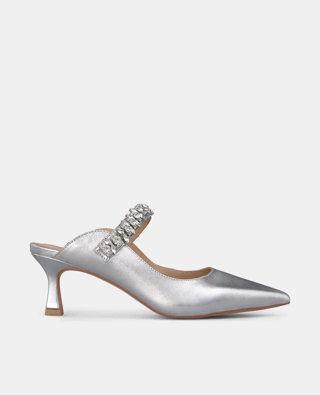 alma-en-pena-mule-schnallenlos-mit-strass-riemen-6-cm-absatz-silber image 1