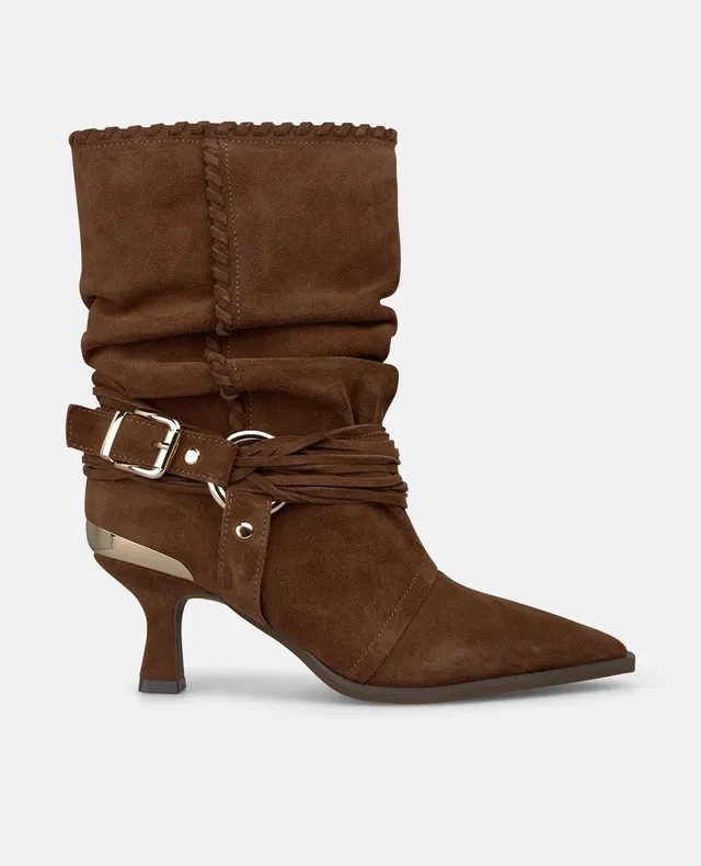 alma-en-pena-suede-ankle-boots-with-stirrup-detail-stiefelette-6-cm-in-camel image 1