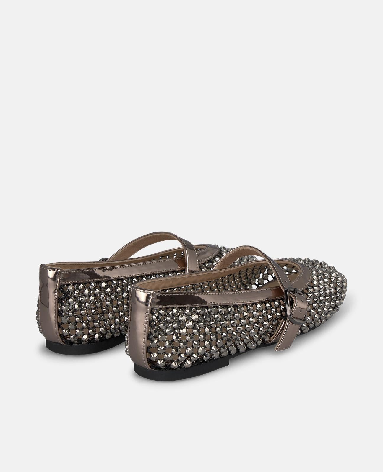 alma-en-pena-metal-mesh-ballet-shoes-damen-ballerinas-silber image 3