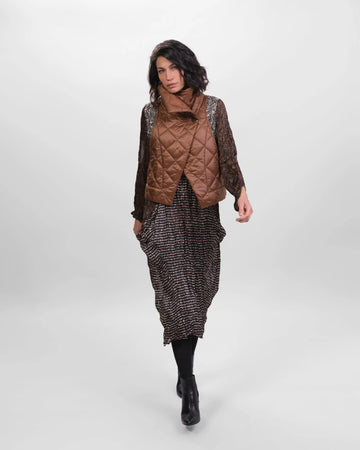 alembika-talia-cocoon-kleid-damen-russet-mit-slip image 7