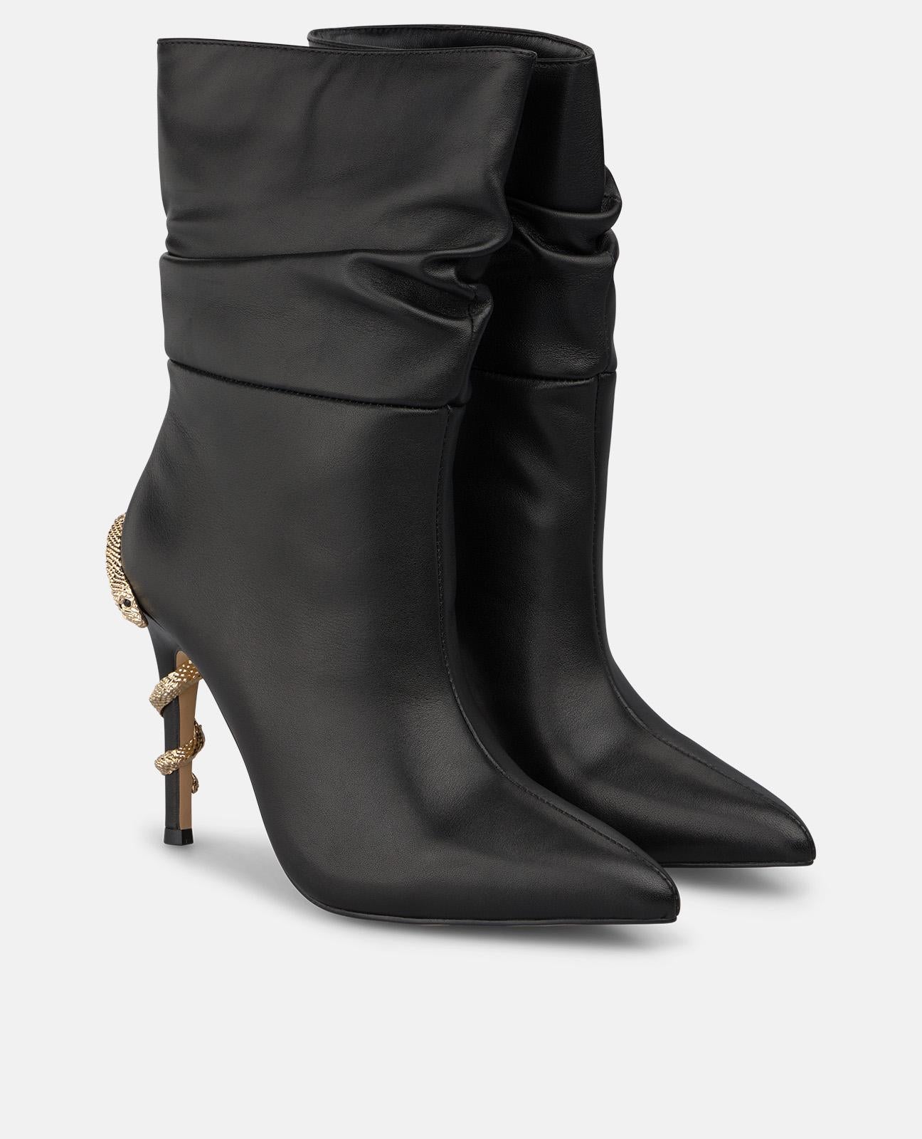 alma-en-pena-nappa-stiefelette-mit-schlangen-detail-schwarz image 2