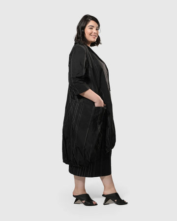 alembika-urban-kylie-topstitched-blazer-trails-schwarz-wei image 3