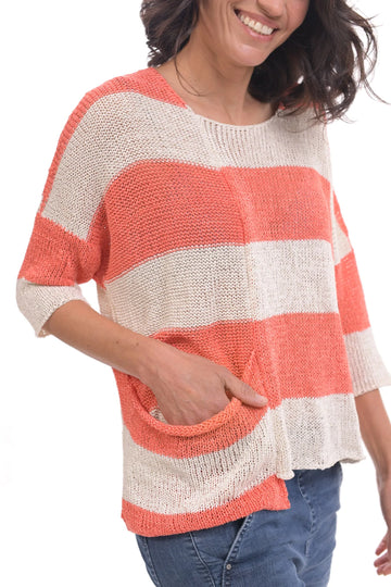 alembika-luxe-pocket-hem-pullover-peach image 3