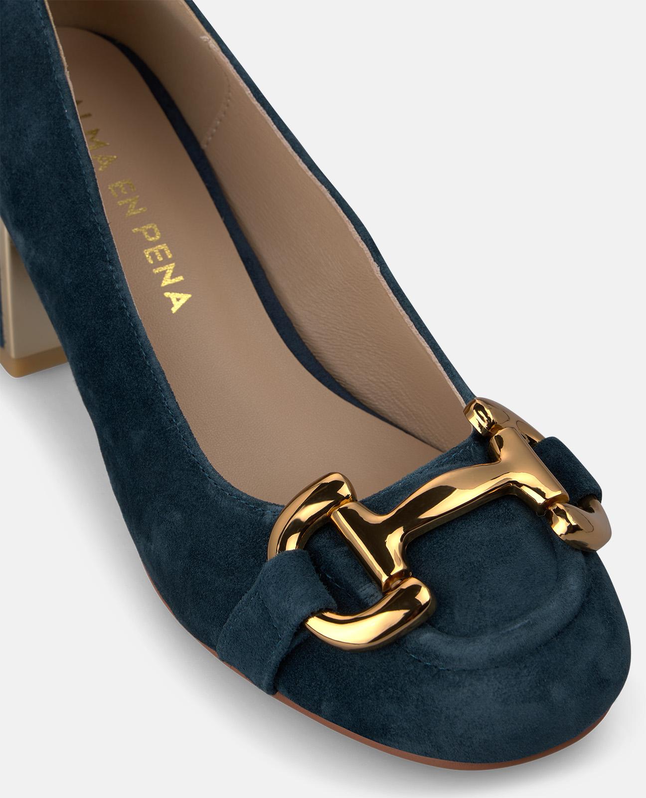 alma-en-pena-wildleder-pumps-blau-5-5-cm-blockabsatz image 4
