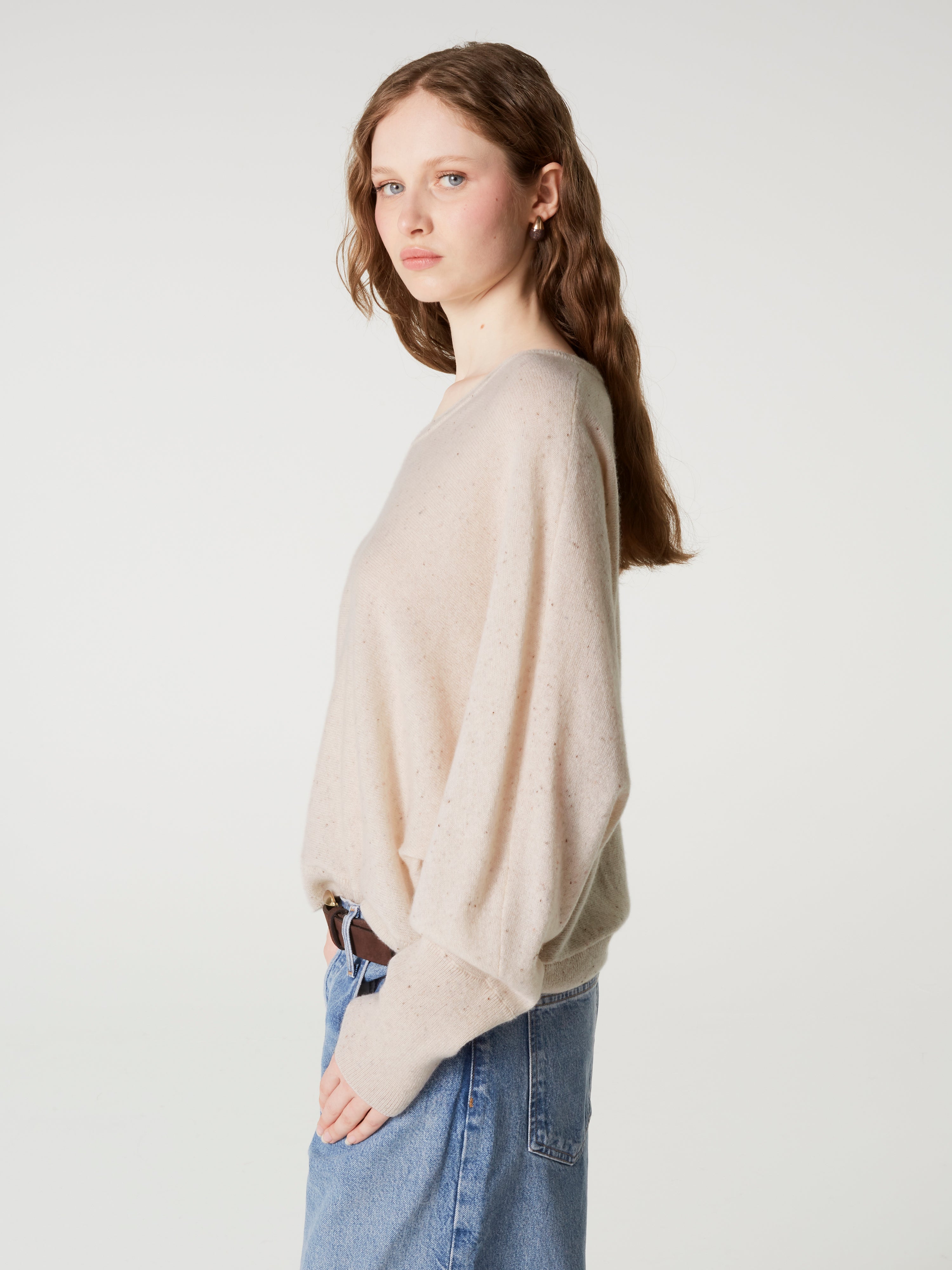absolut-romane-kaschmir-pullover-poncho-mit-v-ausschnitt-damen-beige-wei image 3