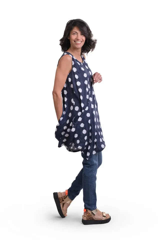 alembika-spark-crinkle-tunika-top-navy image 1